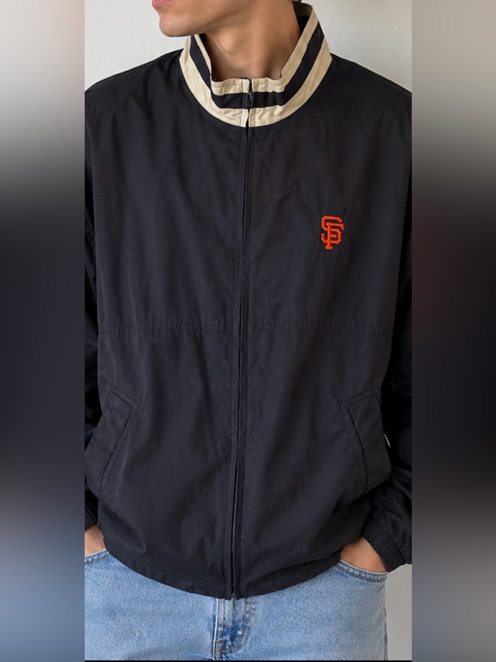 Cutter & Buck San Francisco Giants Windbreaker Jacket XXL Tall Black